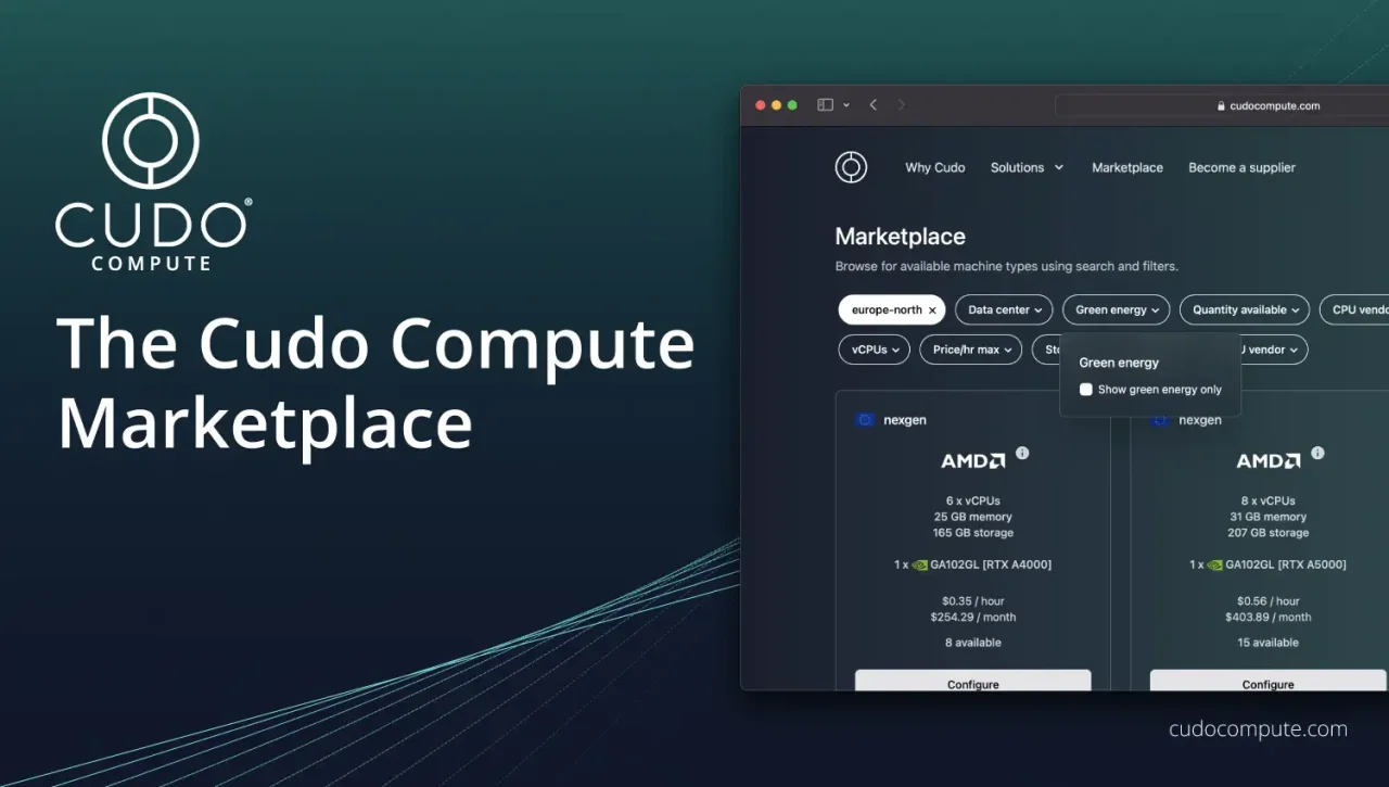 The CUDO Compute marketplace: buy the CPUs and GPUs you need cover photo