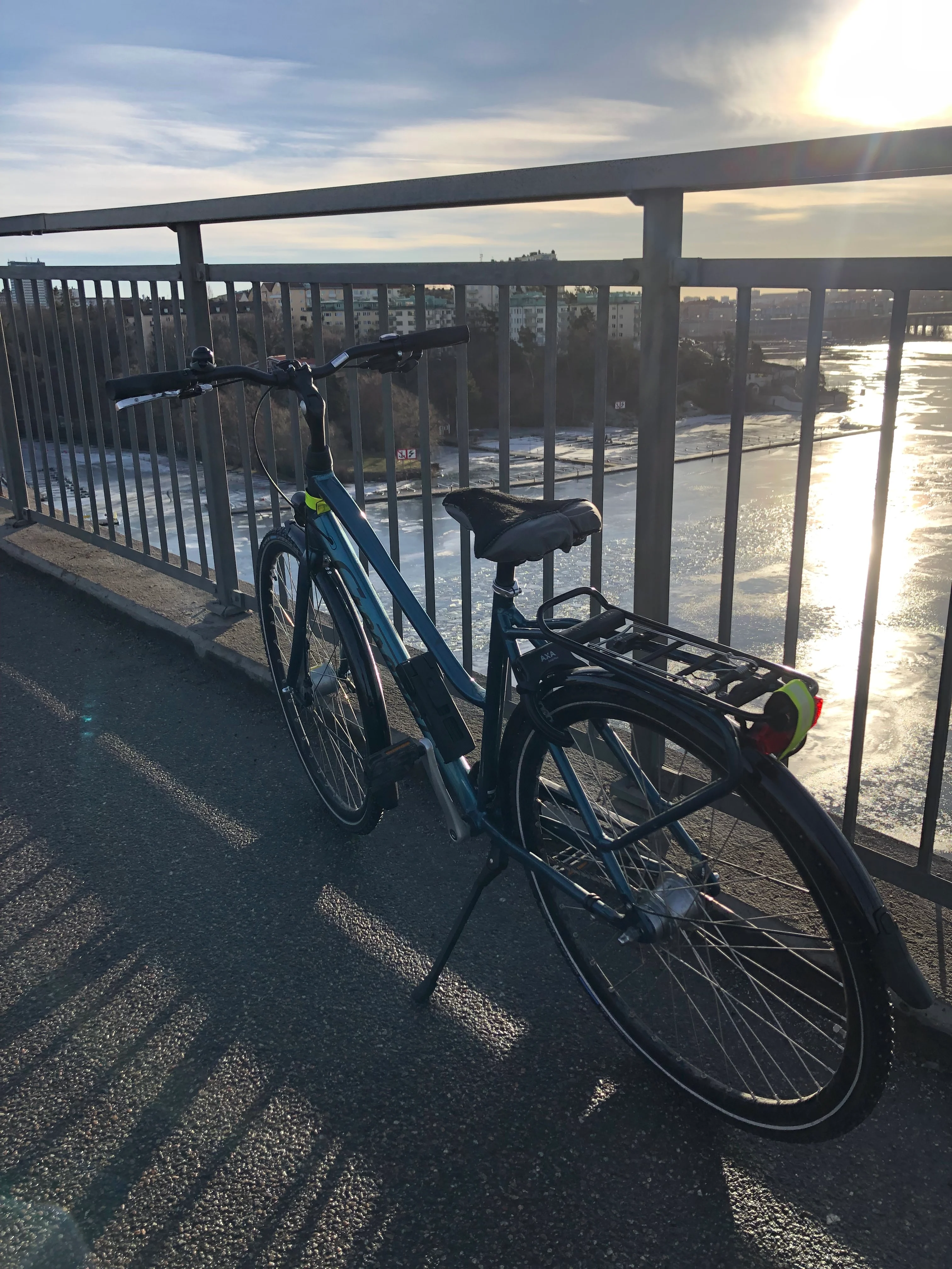 Cykel på Tranebergsbron