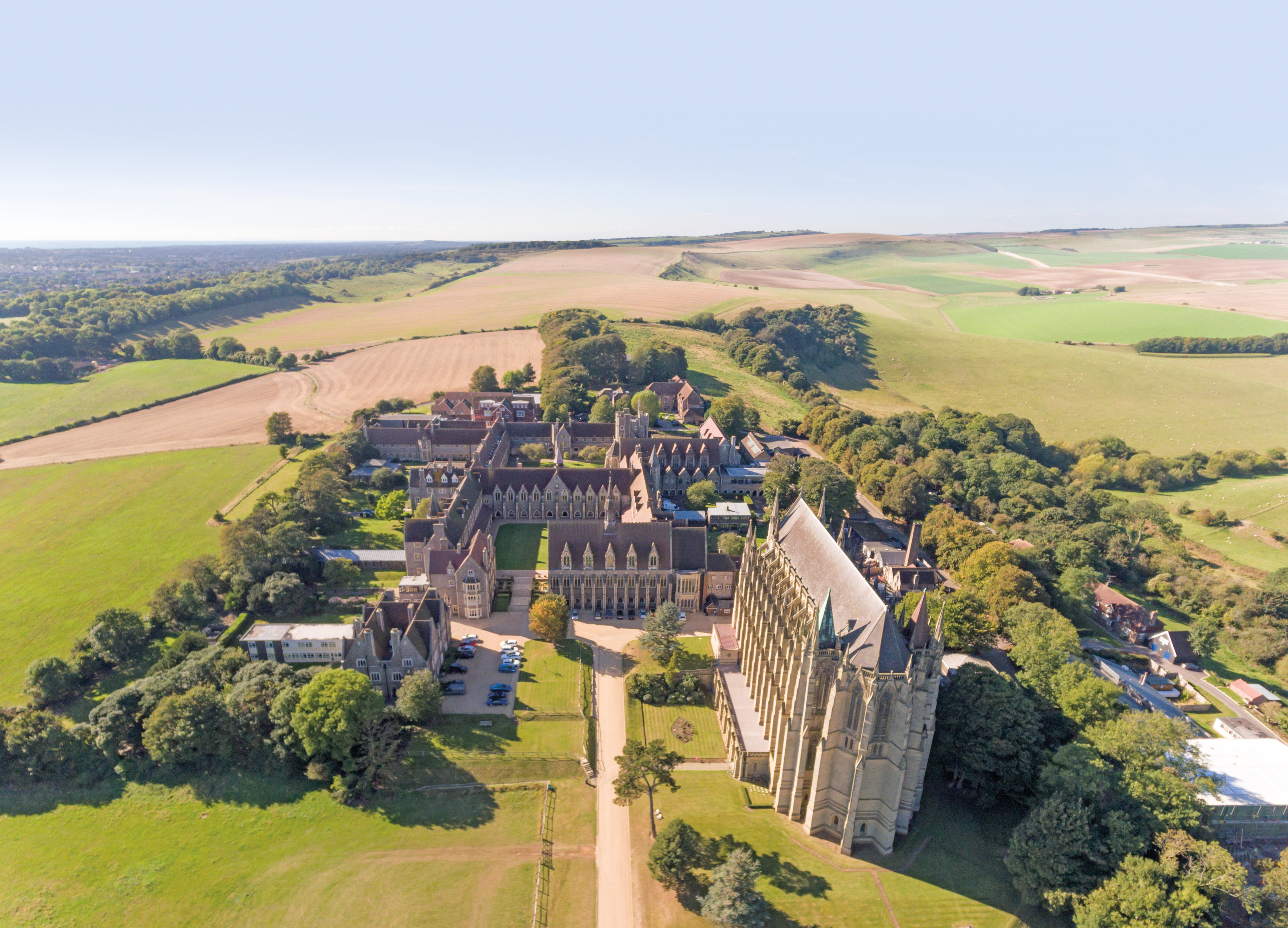Lancing College - Aerial of the school