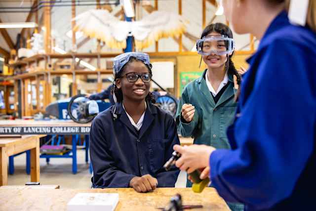 Lancing College - students in DT Lancing College - students in DT