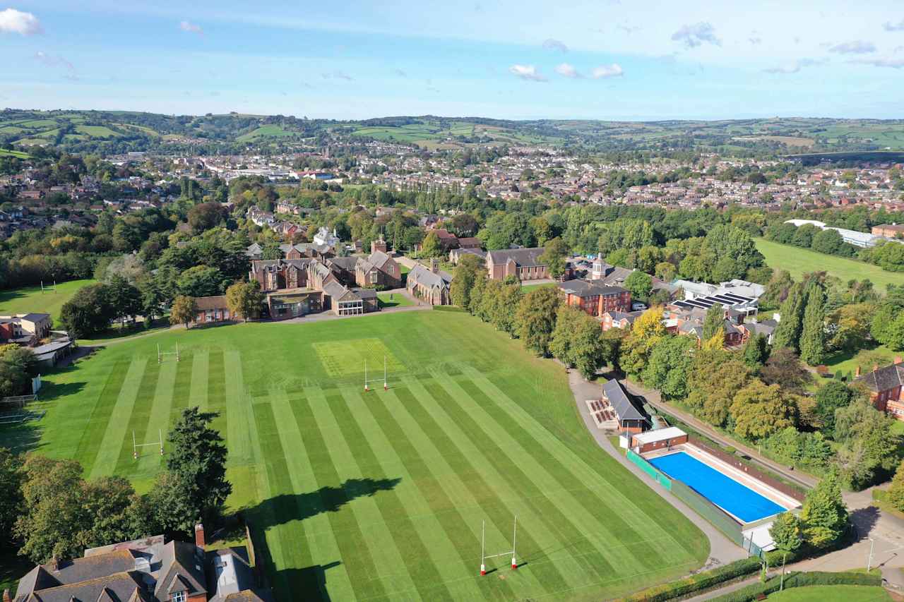 Bundell's School - Arial view of the campus and surrounding area Bundell's School - Arial view of the campus and surrounding area