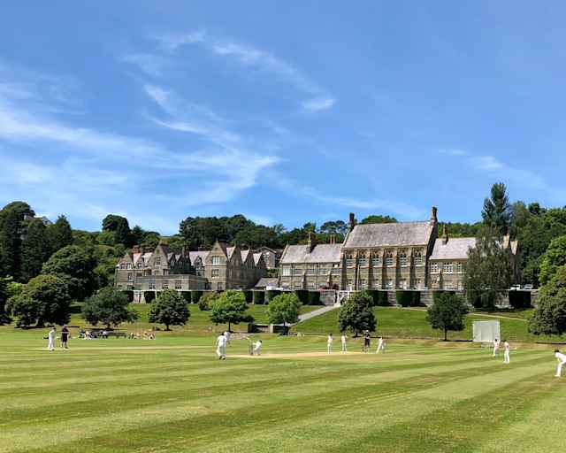 Mount Kelly College - A view of the school across the cricket pitch Mount Kelly College - A view of the school across the cricket pitch