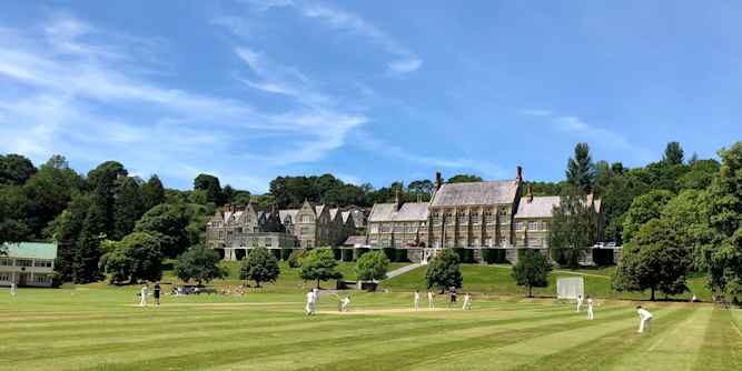 Mount Kelly College - A view of the school across the cricket pitch Mount Kelly College - A view of the school across the cricket pitch