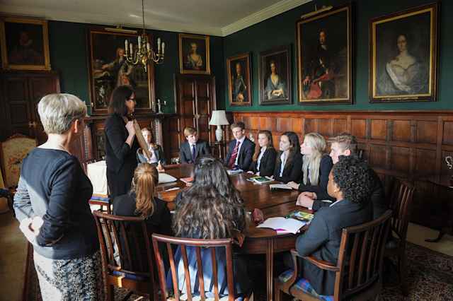 Stonyhurst-College - lesson in the Stuart Parlour Stonyhurst-College - lesson in the Stuart Parlour