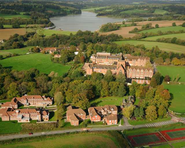 Ardingly College school camous is surrounded by beautiful nature and scenery including a lake.