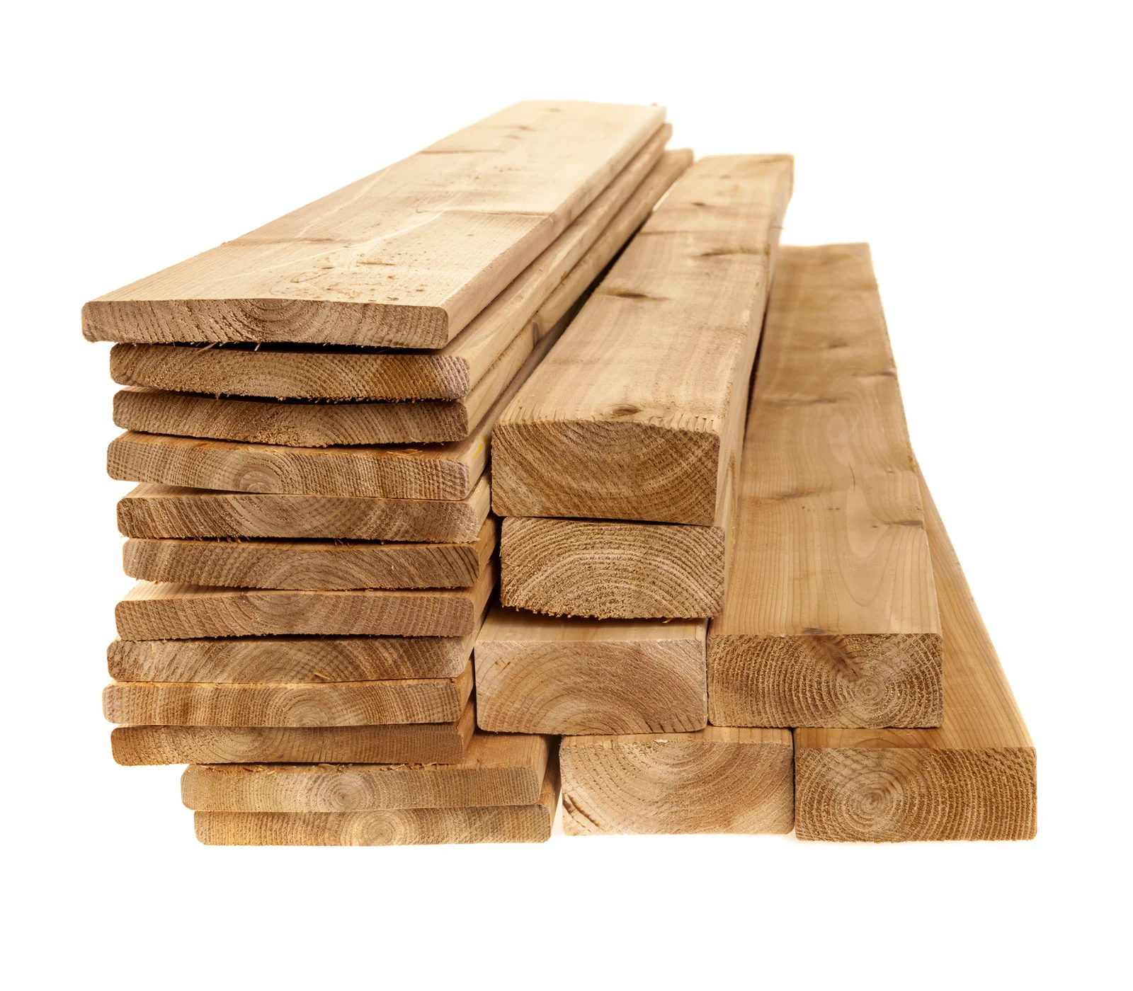 A stack of dimensional lumber