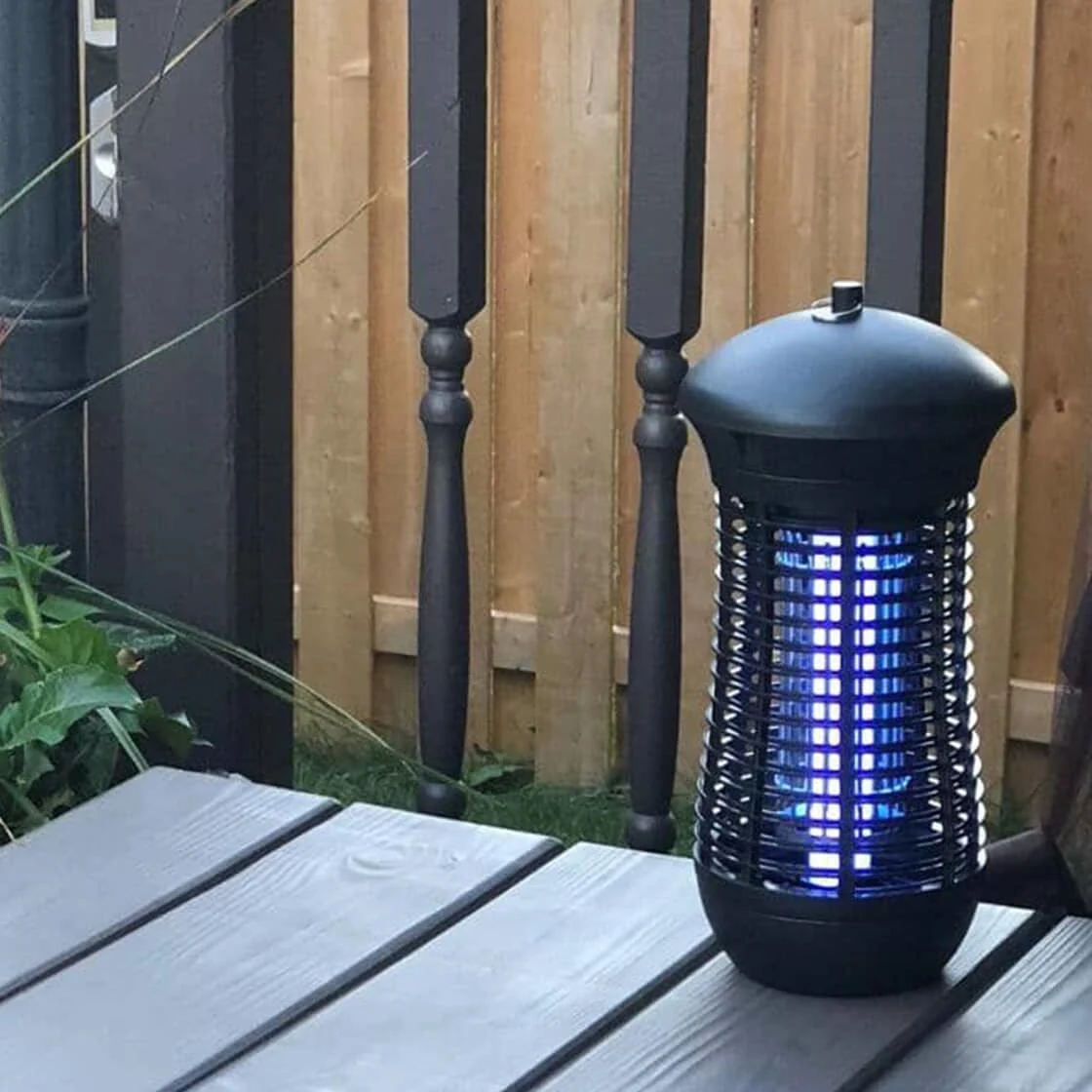 patio with bug zapper