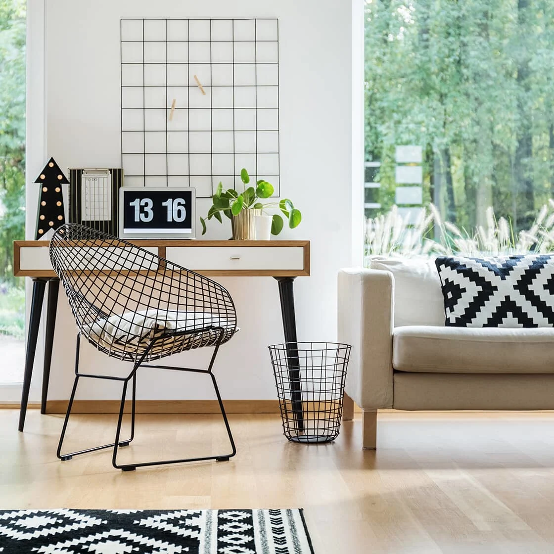 Desk chair near a sofa