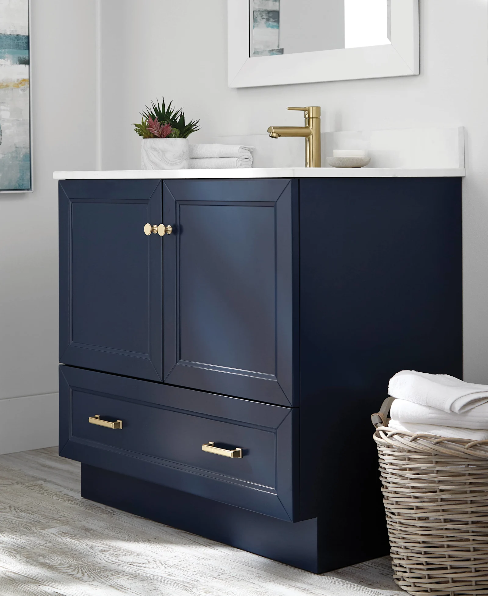 Meuble-lavabo de style armoire