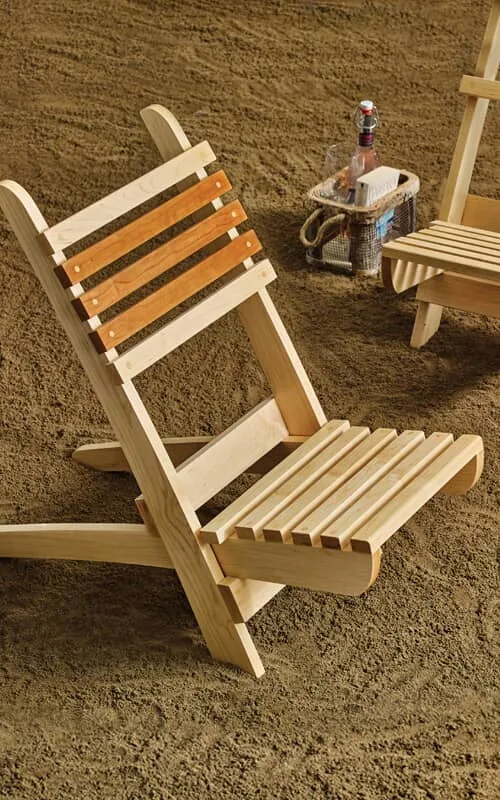 Chaise de plage portative de 2 pièces