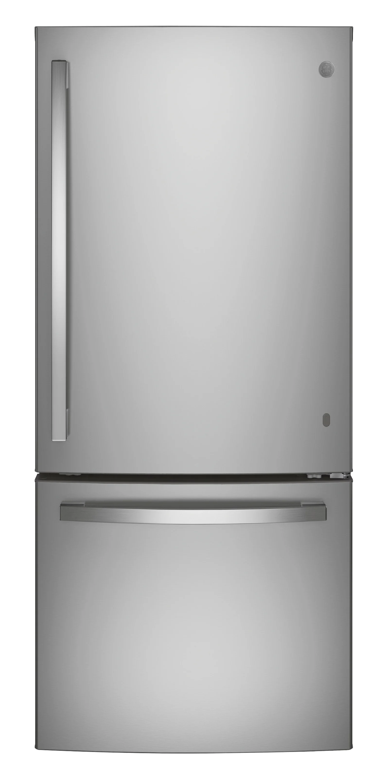 A bottom freezer refrigerator