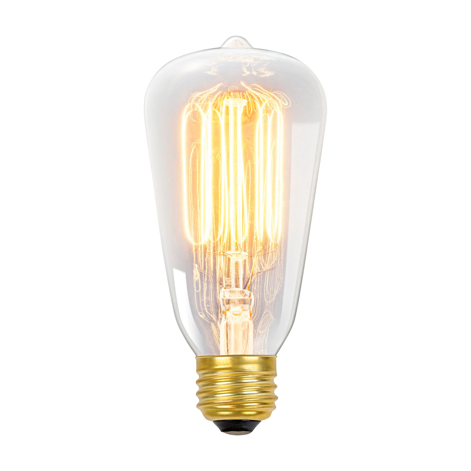An incandescent light bulb 