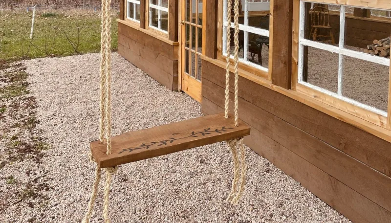 DIY wooden swing teaser