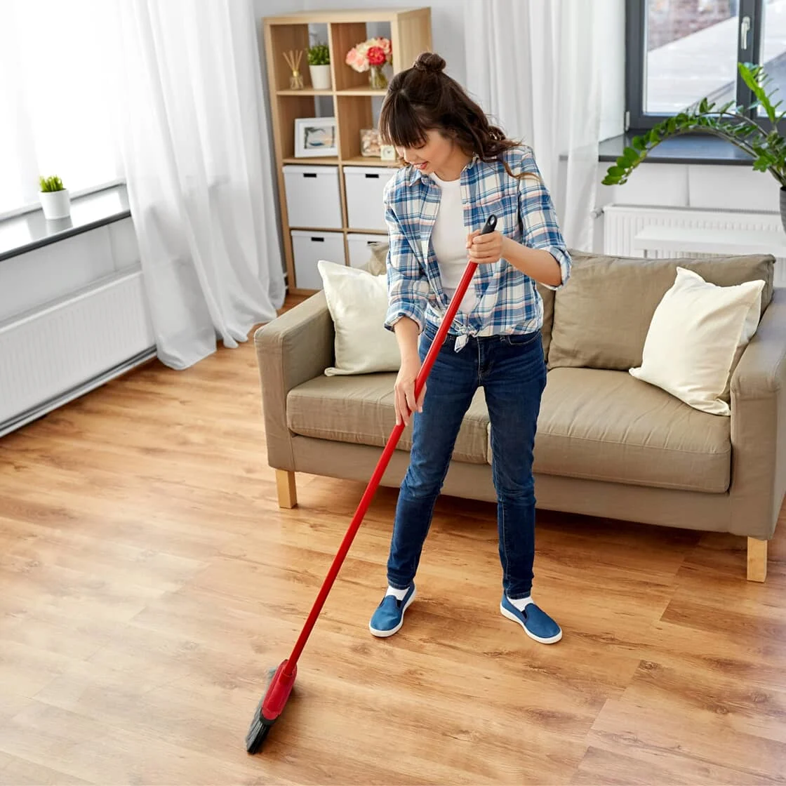 Sweeping hardwood