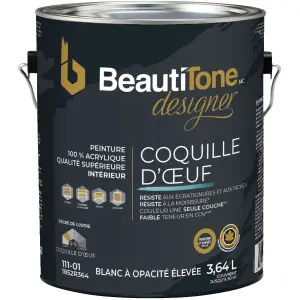 Beauti-Tone 3.40L Clear Base Matte Finish Interior Latex Paint