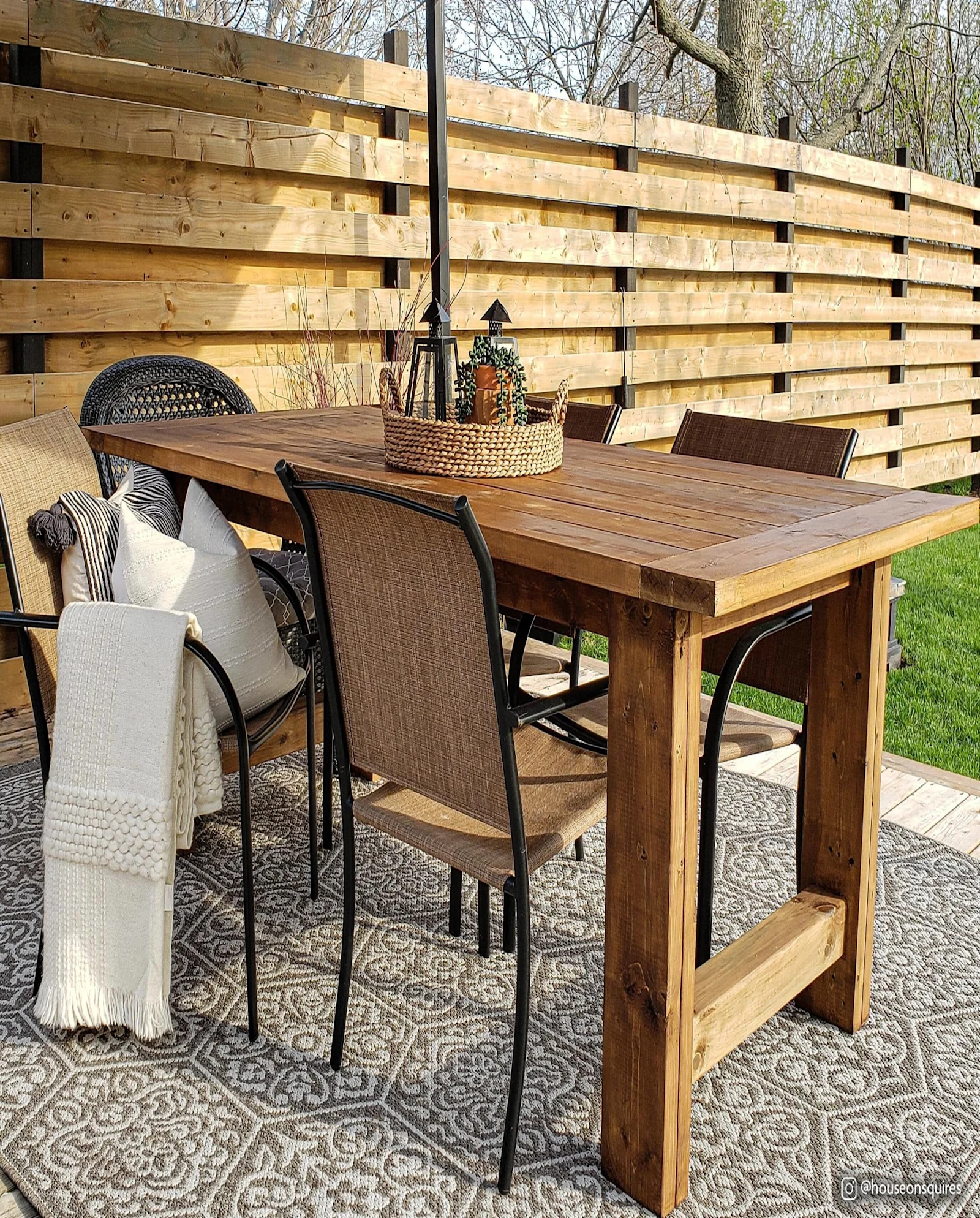 Custom outdoor deals dining table