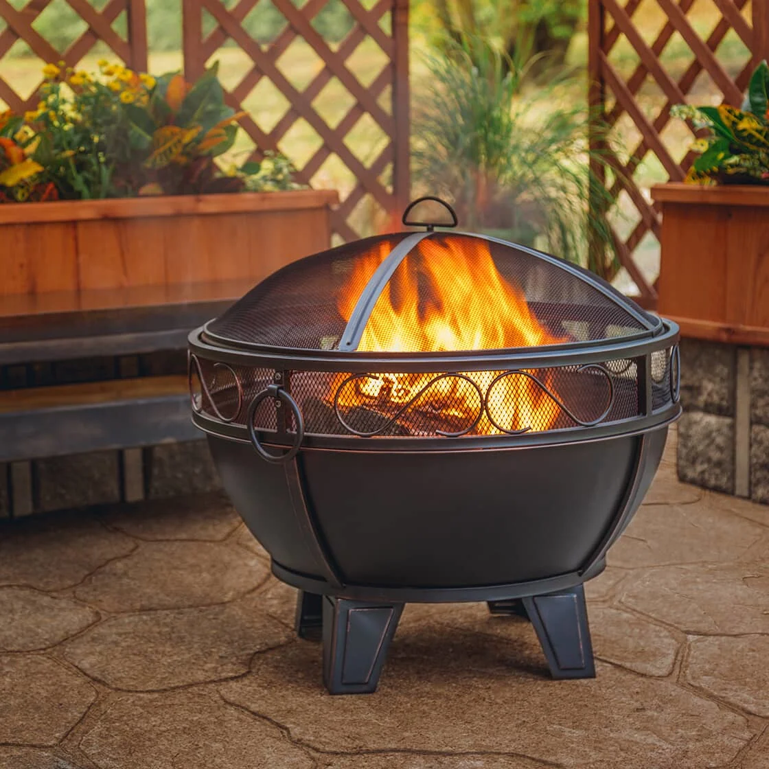 An outdoor fire pit.