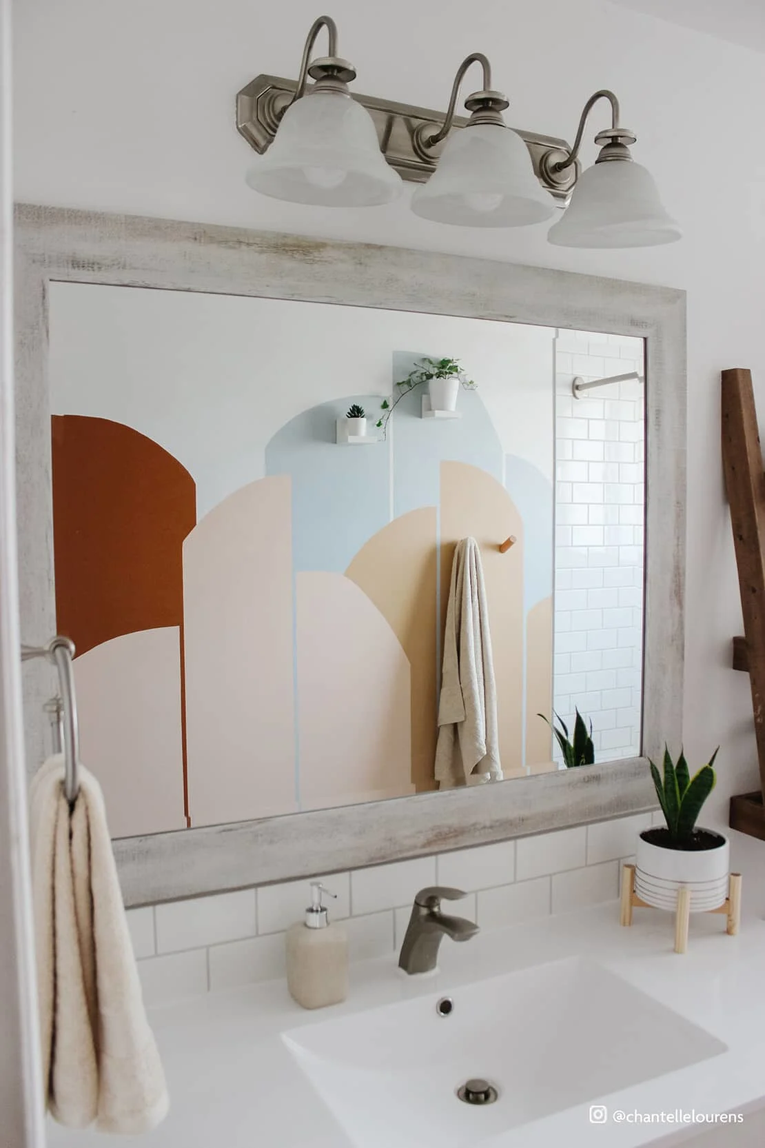 Colour block feature wall