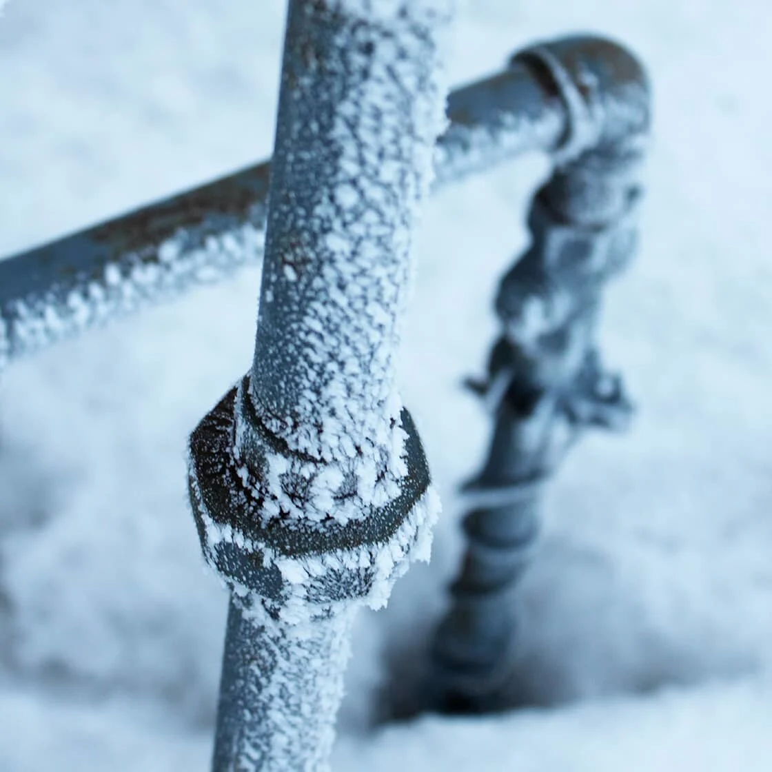 A frozen pipe