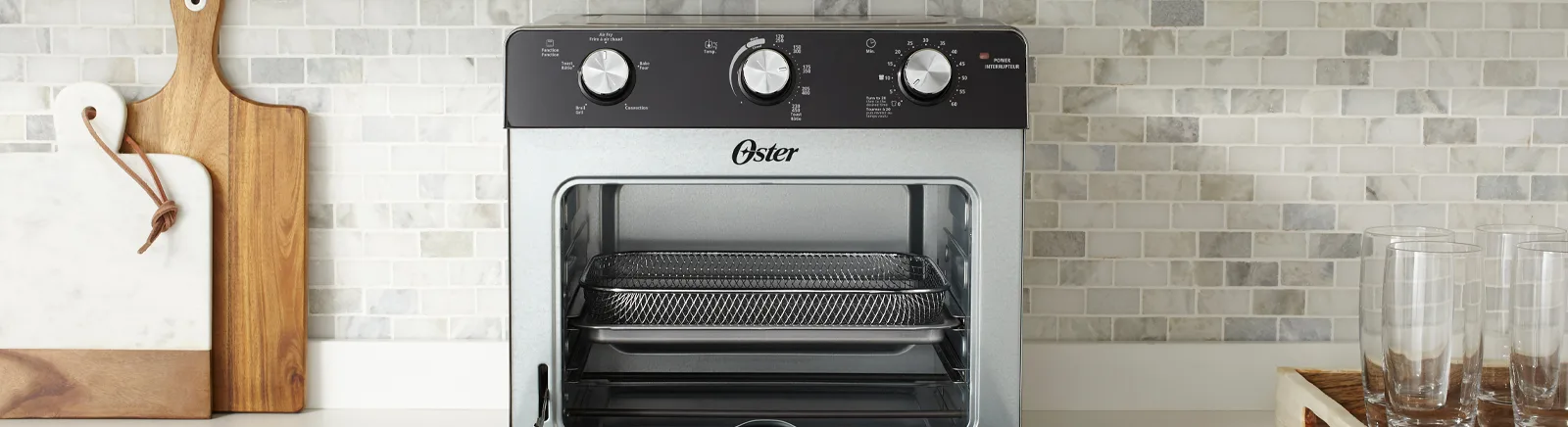 A toaster oven 