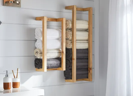 Here's How to make a rustic towel rack 