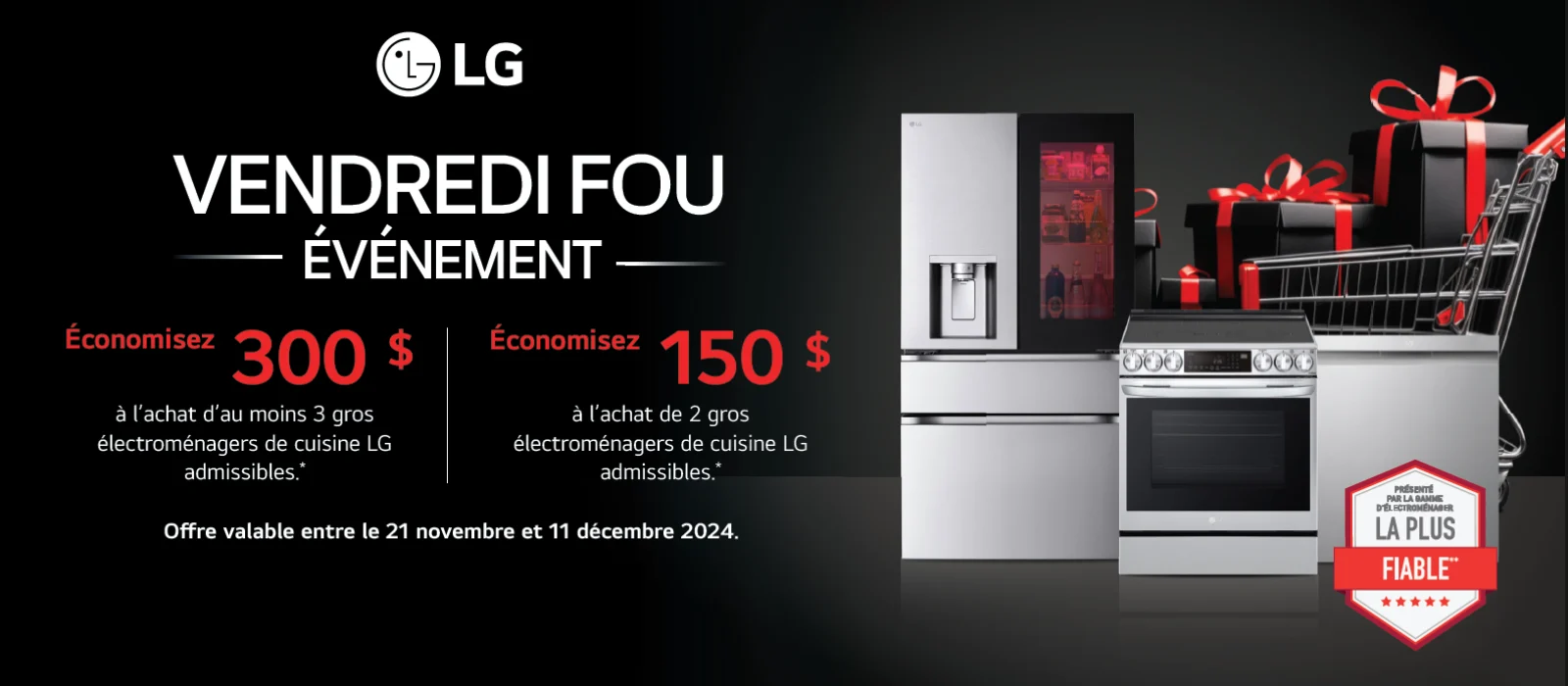 Kitchen (Appliances) - Black Friday (21/11-11/12) - LG Rebate Banner Image