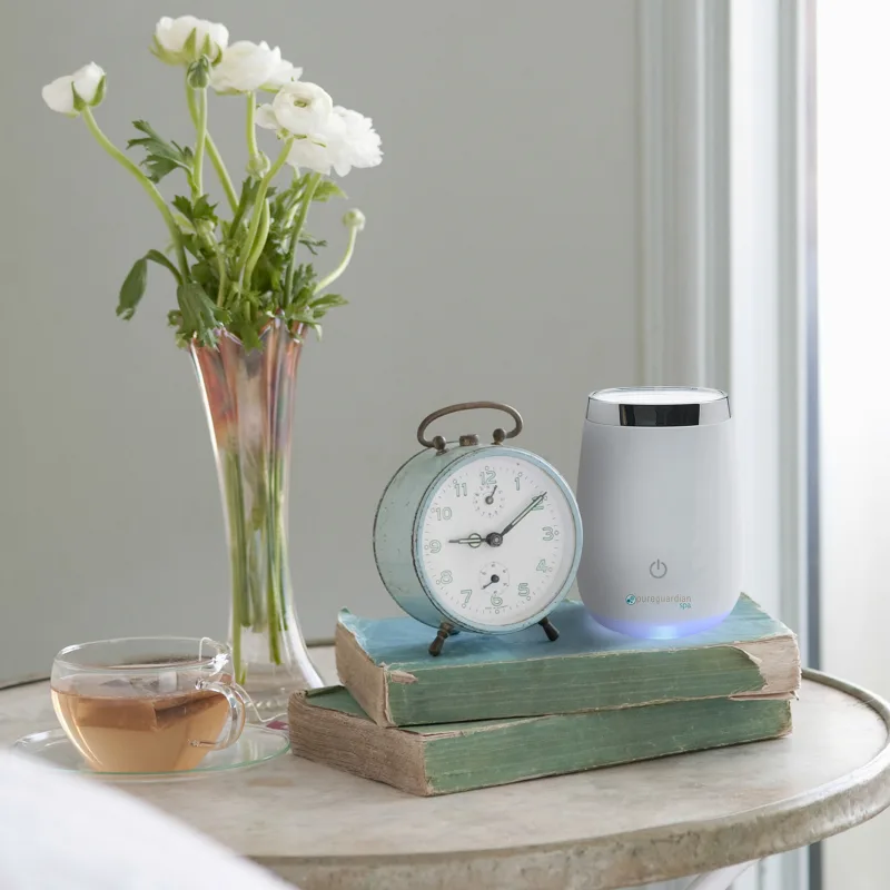 Diffuser sitting on side table