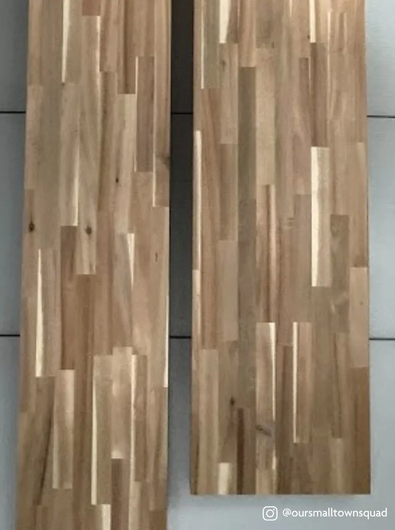 An Acacia wood countertop 