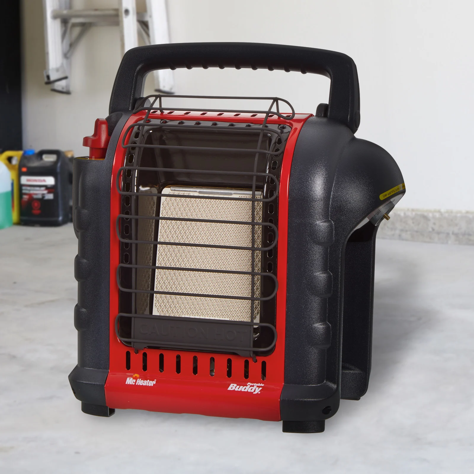A portable garage heater