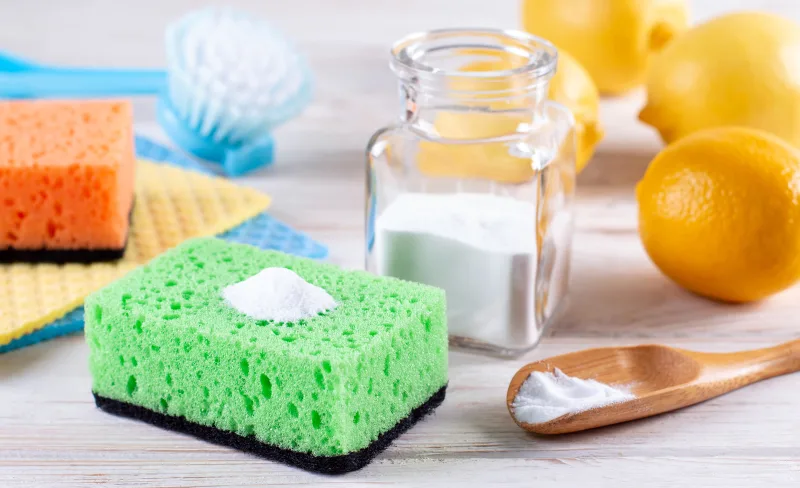 A sponge with table salt 