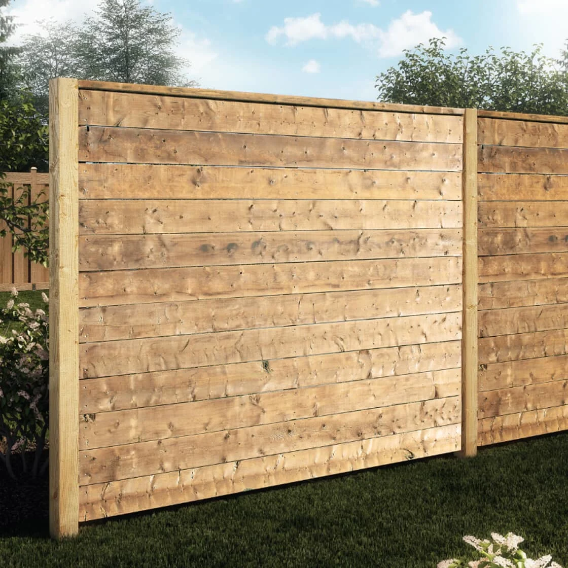 Horizontal privacy fence