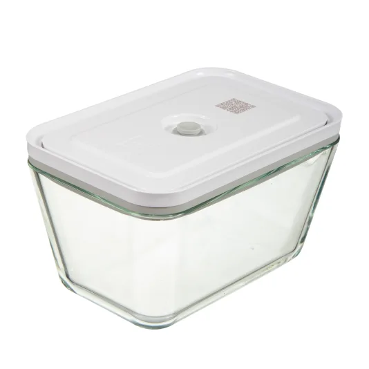 A glass storage container 