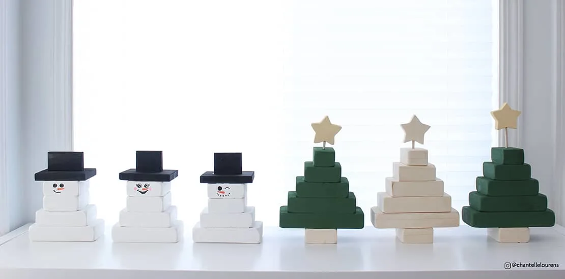DIY Wooden Snowmen & Christmas Trees