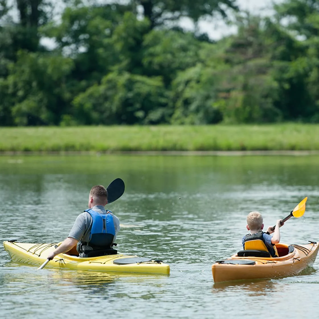 People kayaking