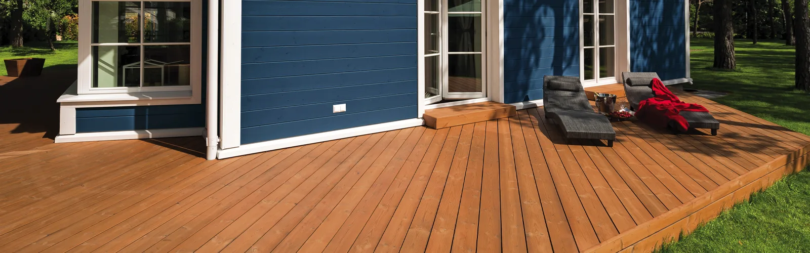 A stained deck