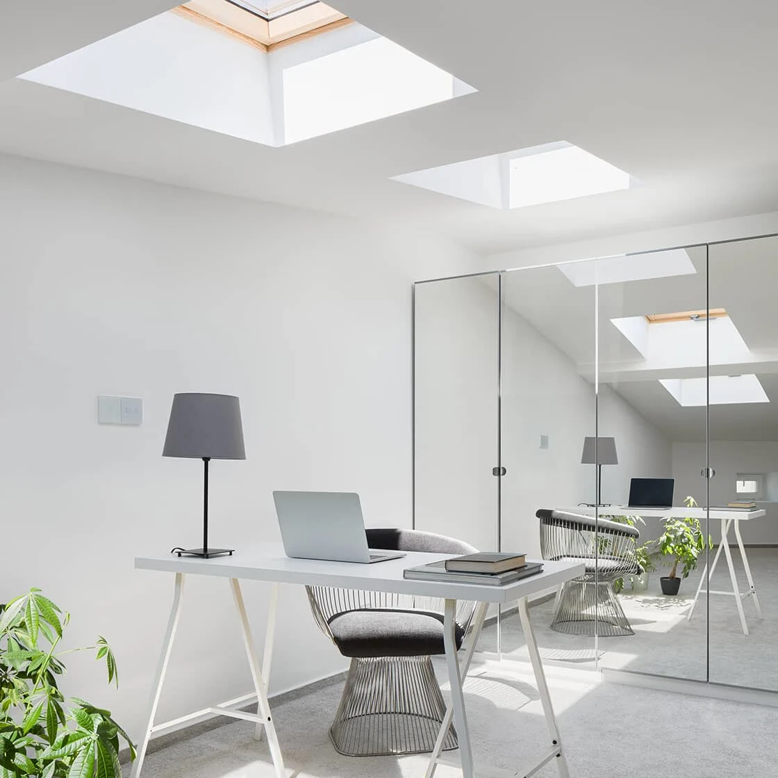 Attic with skylights