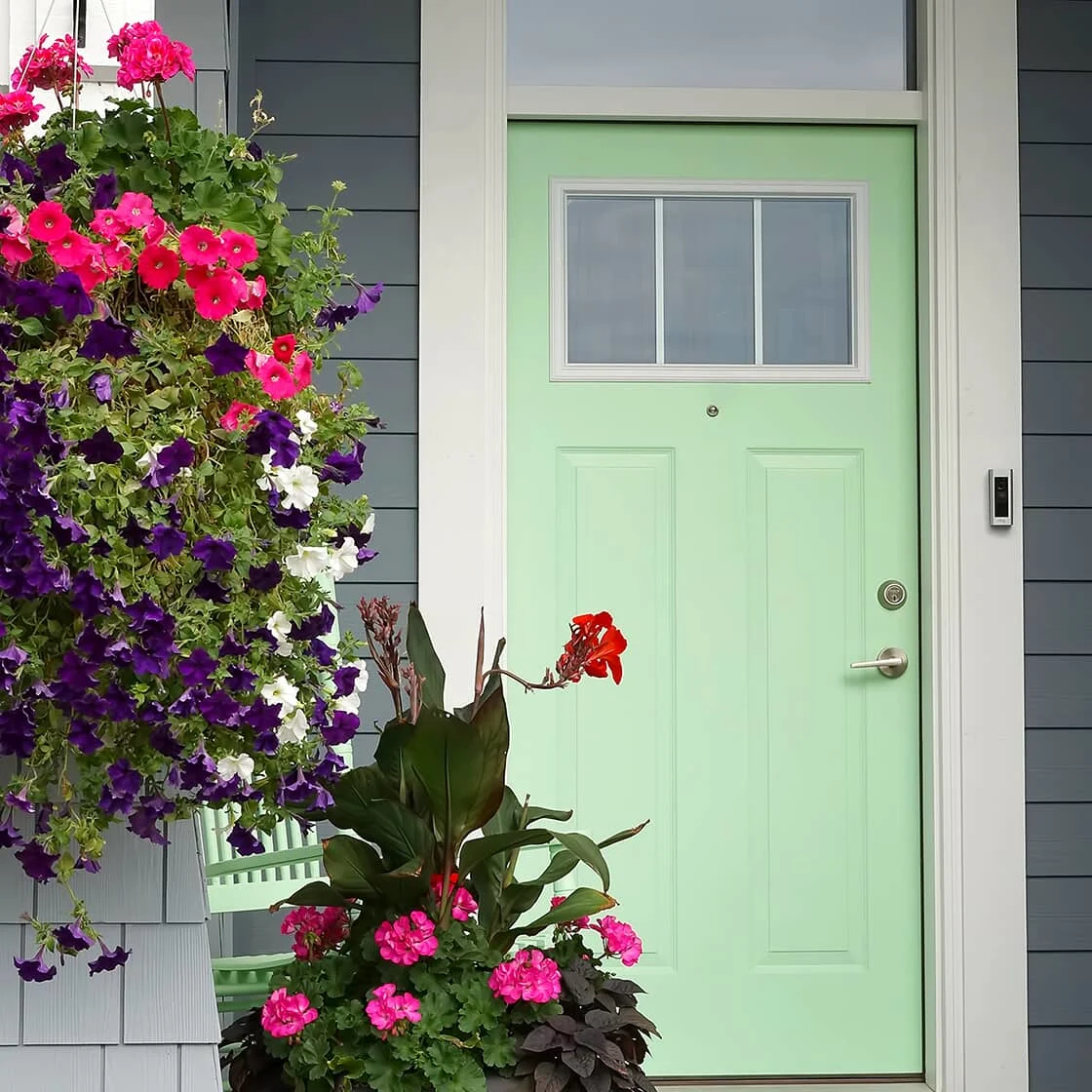 A newly painted front door