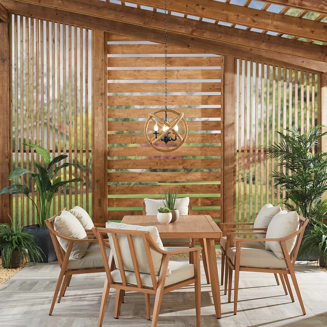 A garden trellis