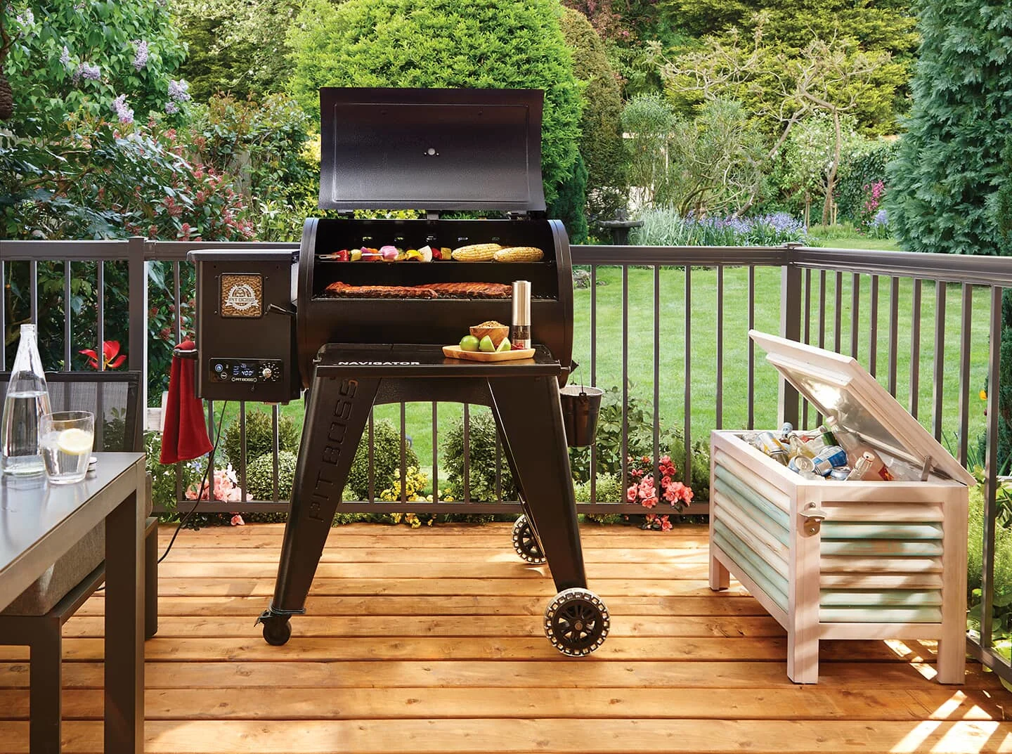 BBQ on Backyard Deck