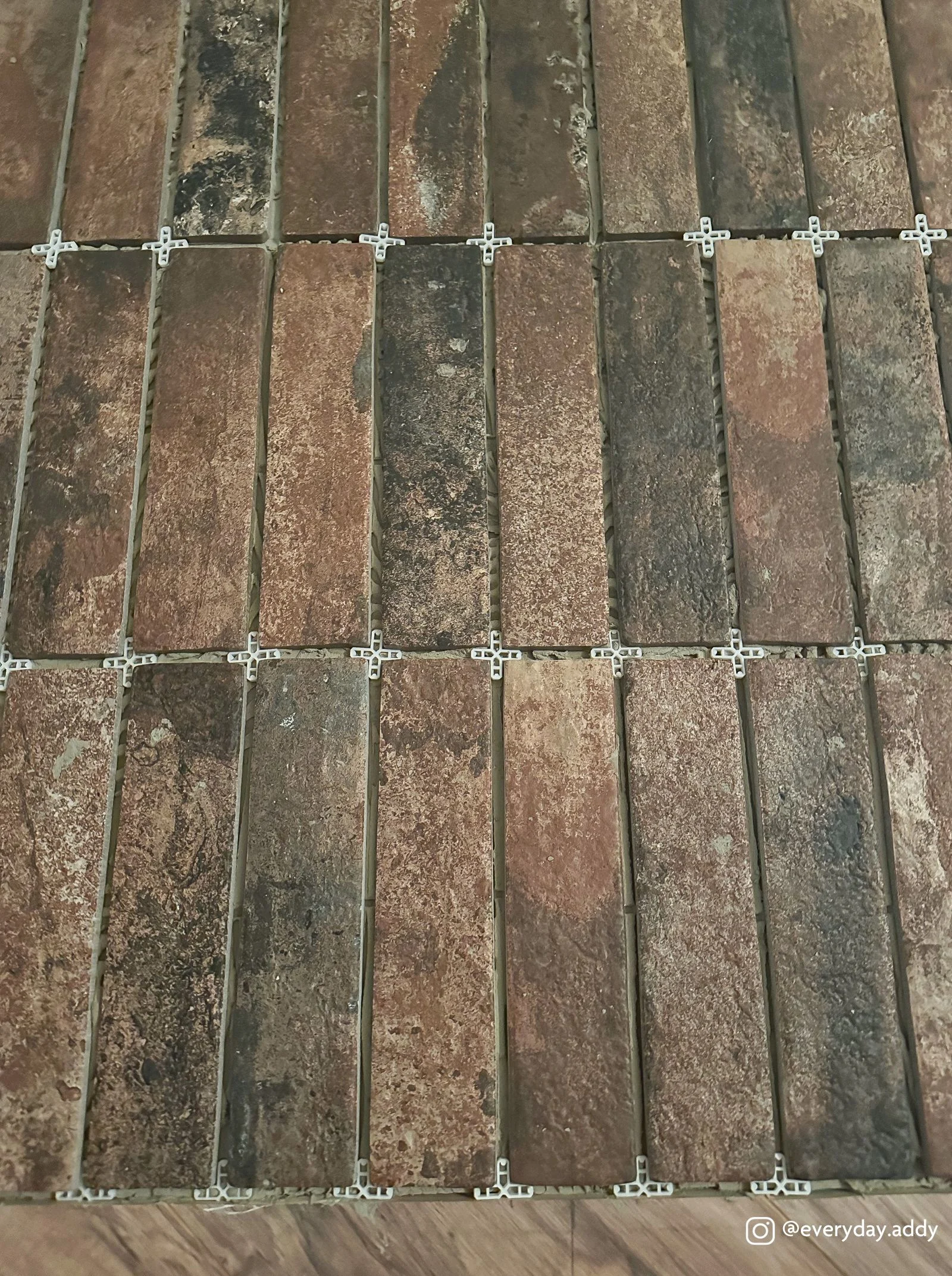Install brick tile