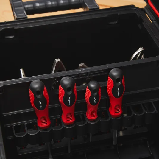 Screwdrivers in a tool box