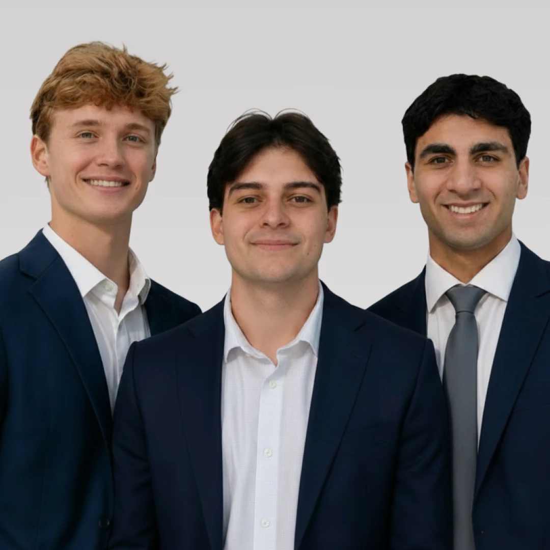 Portrait of Praja Tickoo, Jack Patel, and William Sanz