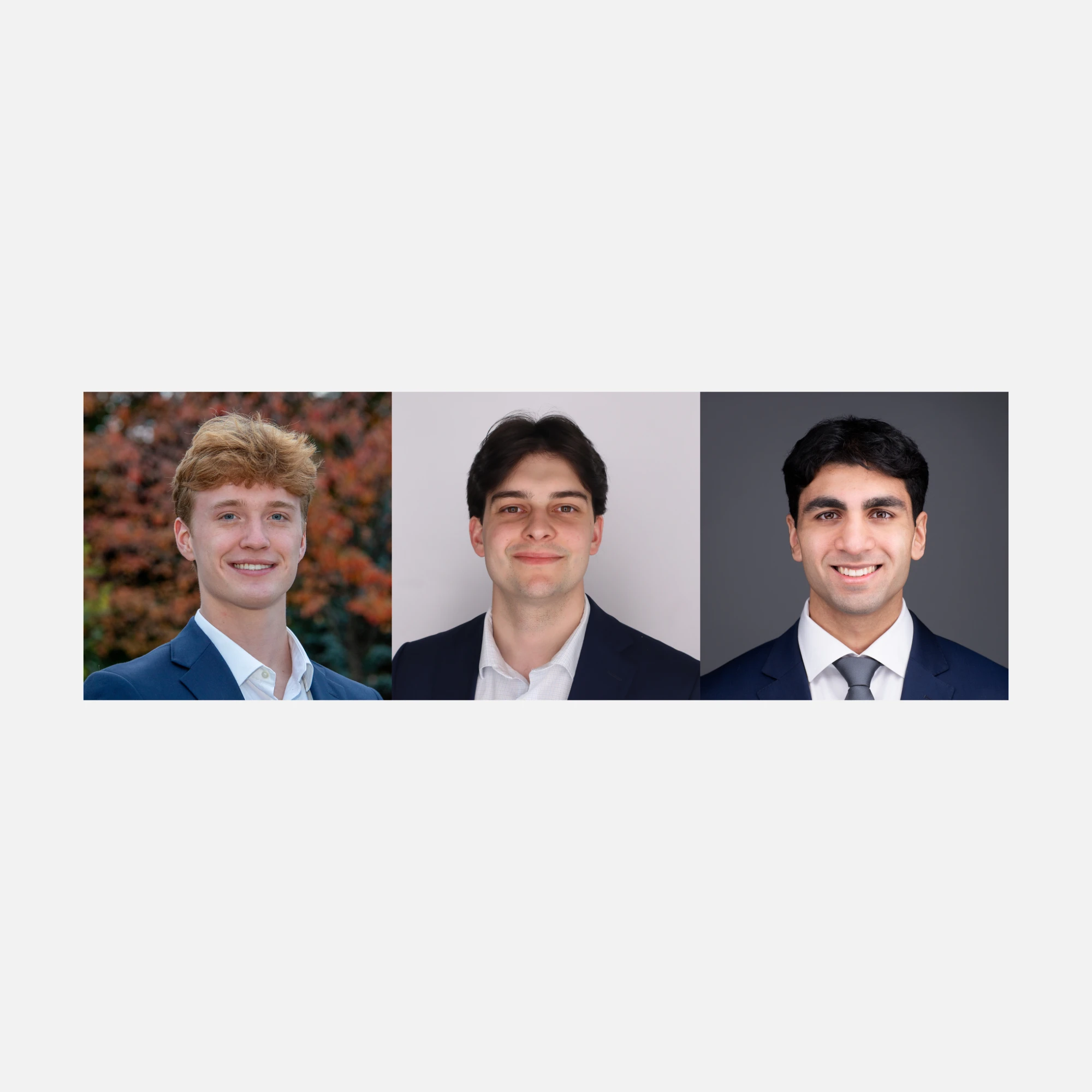 Portrait of Praja Tickoo, Jack Patel, and William Sanz