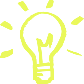 Decorative yellow lightbulb illustration