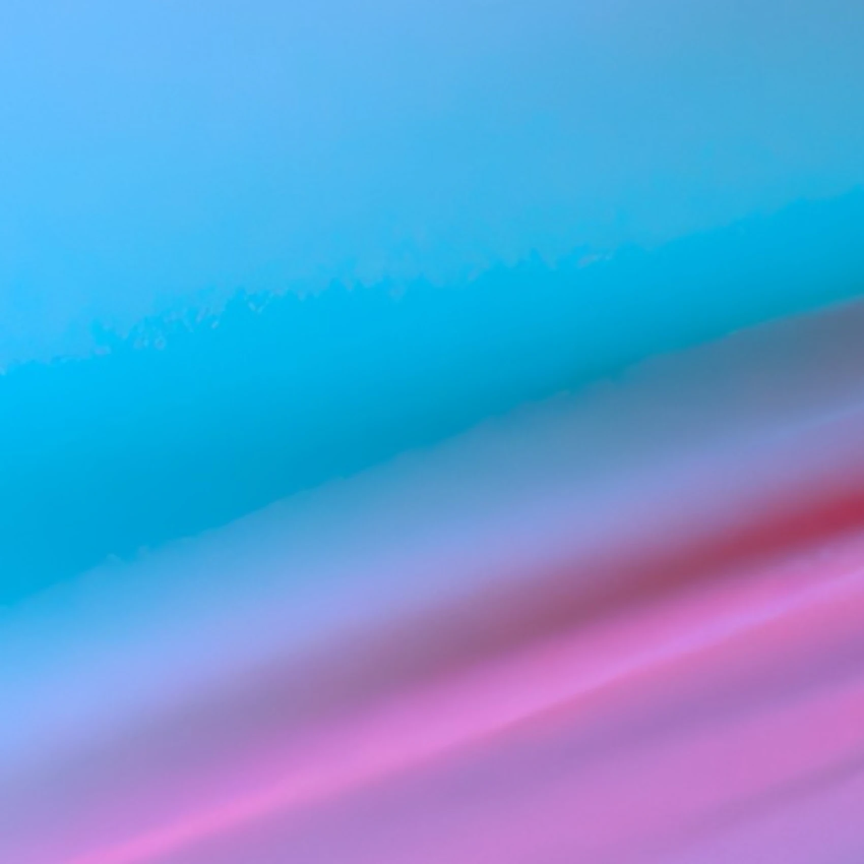 Light blue background with shades of pink and magenta fanning across