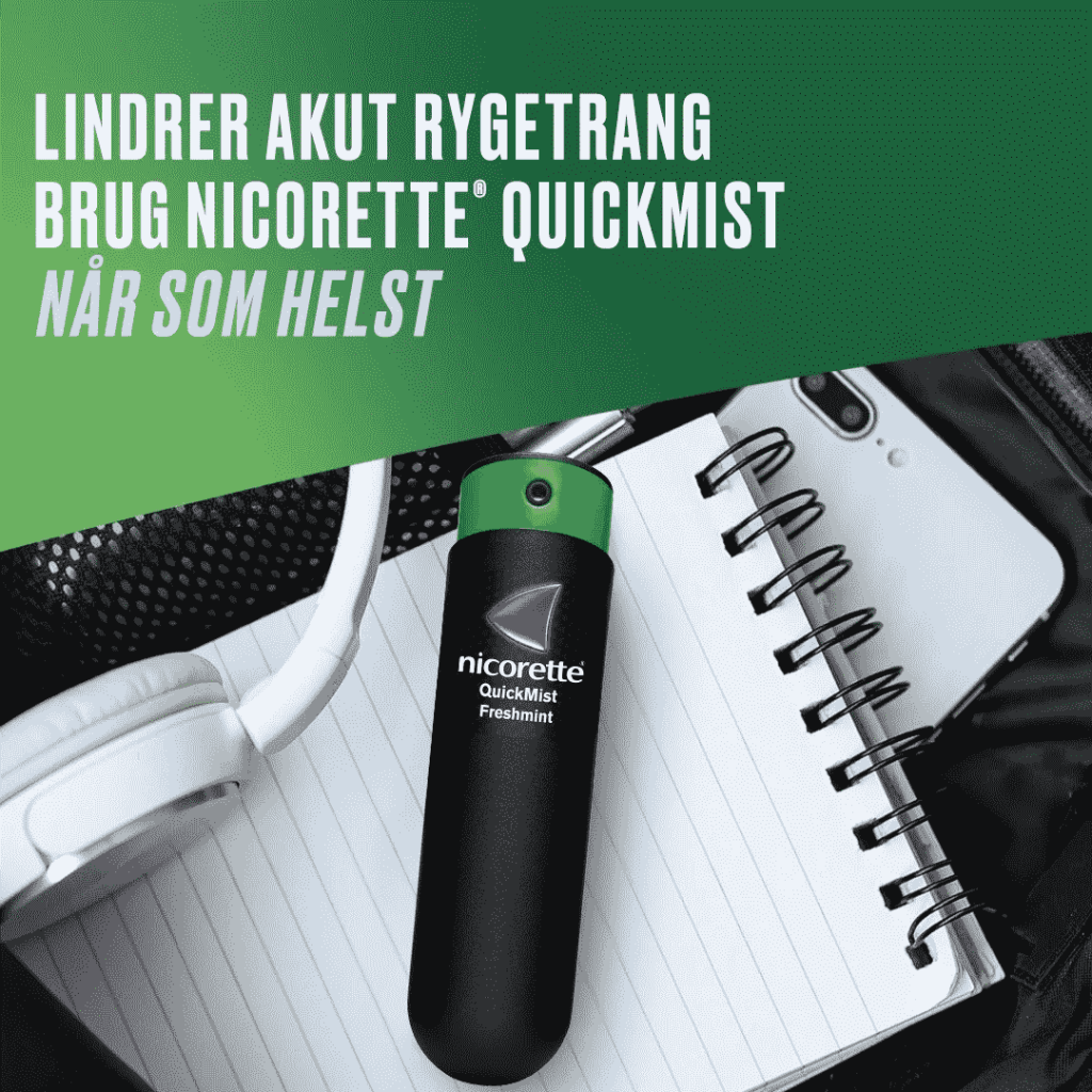 Nicorette QuickMist lindrer akut rygetrang
