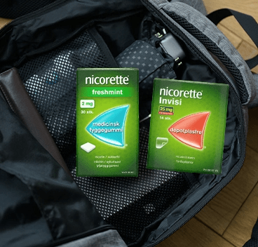 Kombinationsbehandling med Nicorette. Nicorette tyggegummi og Nicorette Invisi depotplaster