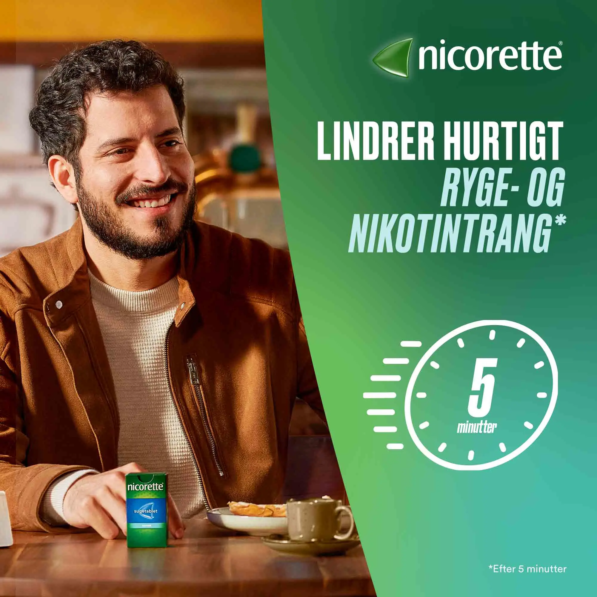 Nicorette sugetabletter lindrer ryge- og nikotintrang efter 5 minutter