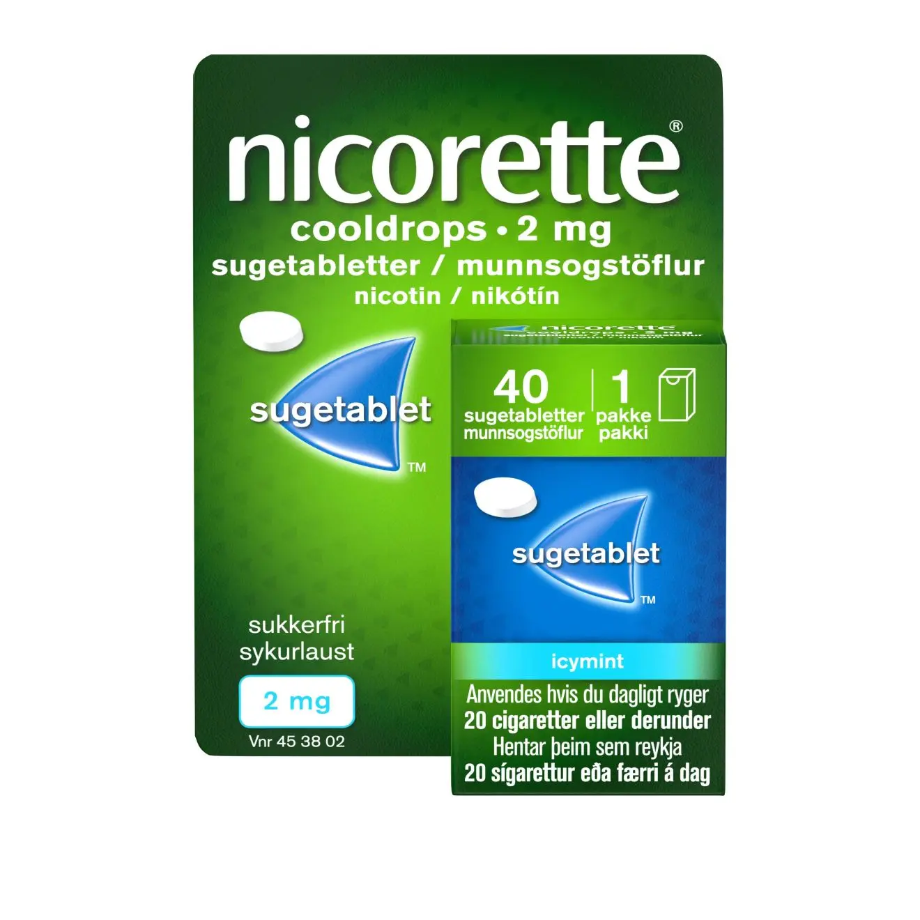 Nicorette sugetabletter 40 stk. pakke