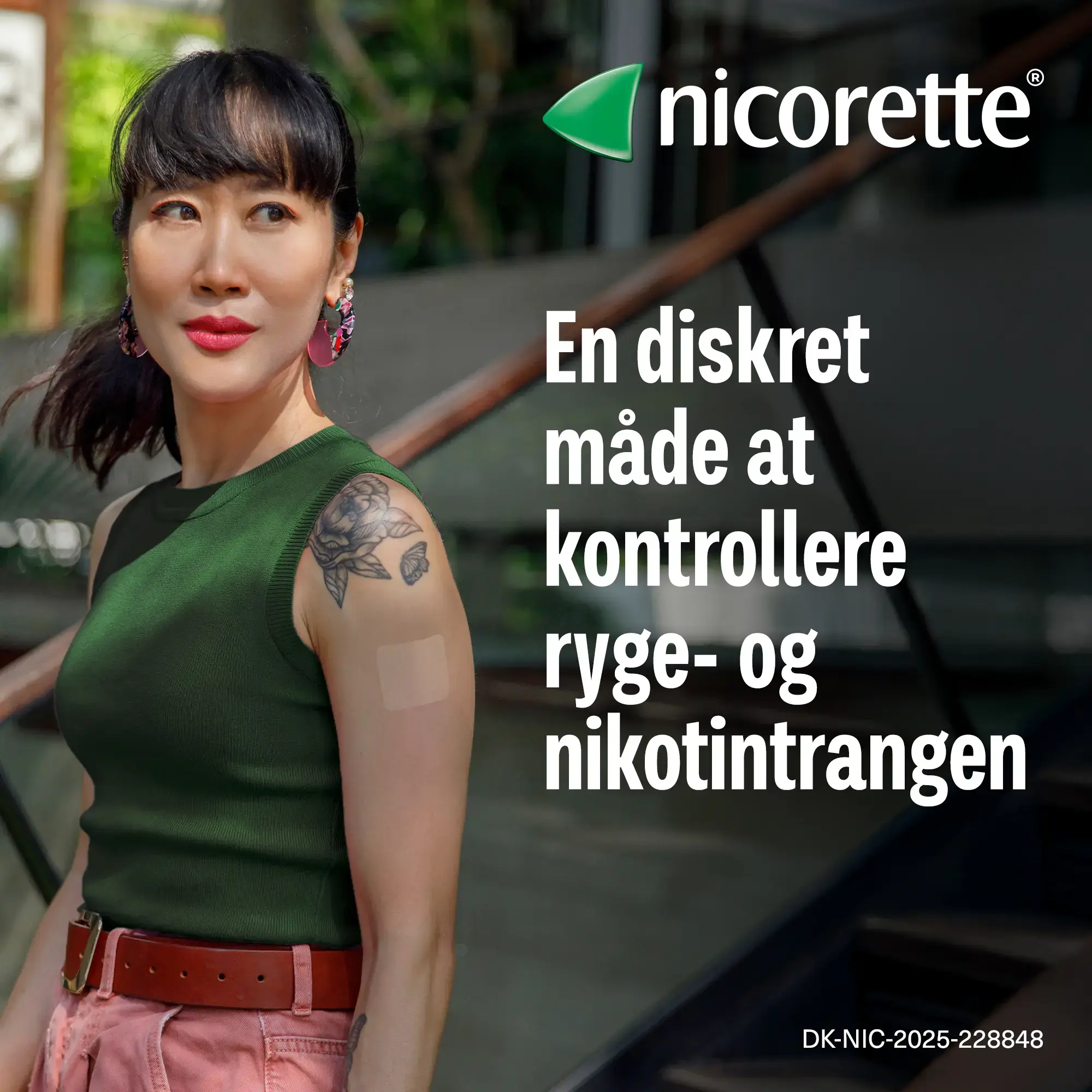 Nicorette Invisi depotplaster kan næsten ikke ses på huden